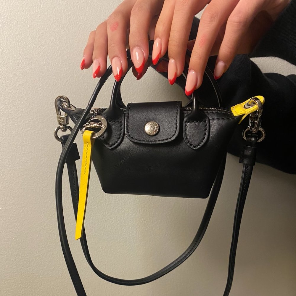COPY - LONGCHAMP Extra Small Le Pliage Leather Top Handle Bag - Picture 1 of 4